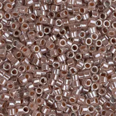 DB0256 Crystal Taupe Ceylon Lined-Dyed, Size 11/0 Miyuki Delica Beads, 5.2g approx. DB0256 Crystal Taupe Ceylon Lined-Dyed, Size 11/0 Miyuki Delica Beads, 5.2g approx.