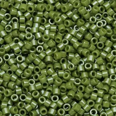 DB0263 Pale Green Lime Opaque Glazed Luster, Size 11/0 Miyuki Delica Beads, 5.2g approx.