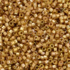 DB0288 White Lined Saffron AB, Size 11/0 Miyuki Delica Beads, 5.2g approx.