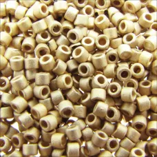 DB0334 Dark Gold 24kt Matte Plated, Size 11/0 Miyuki Delica Beads, 3.3g approx.