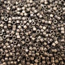 DB0336 Tin Matte Plated, Size 11/0 Miyuki Delica Beads, 3.3g approx. DB0336 Tin Matte Plated, Size 11/0 Miyuki Delica Beads, 3.3g approx.