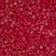 DB0362 Red Opaque Matte AB Size 11/0 Miyuki Delica Beads, 5.2g approx.