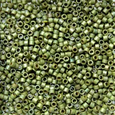 DB0372 Matte Metallic Light Yellow Green, Size 11/0 Miyuki Delica Beads, 5.2g approx. DB0372 Matte Metallic Light Yellow Green, Size 11/0 Miyuki Delica Beads, 5.2g approx.