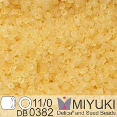 DB0382 Pale Topaz Transparent Matte Glazed Luster, Size 11/0 Miyuki Delica Beads...