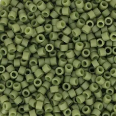 DB0391 Olive Opaque Matte Glazed Luster, Size 11/0 Miyuki Delica Beads, 5.2g app...