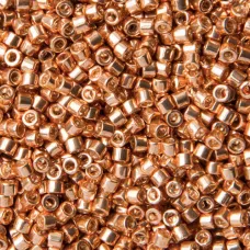 DB0411 Apricot Gold Opaque Galvanized-Dyed, Size 11/0 Miyuki Delica Beads, 5.2g approx.
