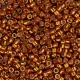 DB0421 Burnt Orange Terracotta Opaque Galvanized-Dyed, Size 11/0 Miyuki Delica Beads, 5.2g approx.