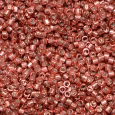 DB0423 Cranberry Red Opaque Galvanized-Dyed, Size 11/0 Miyuki Delica Beads, 5.2g approx.