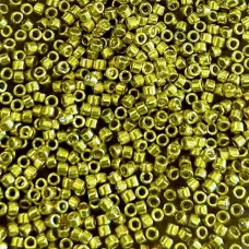 DB0424 Yellow Zest Opaque Galvanized-Dyed, Size 11/0 Miyuki Delica Beads, 5.2g approx. DB0424 Yellow Zest Opaque Galvanized-Dyed, Size 11/0 Miyuki Delica Beads, 5.2g approx.