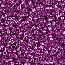 DB0425 Hot Pink Opaque Galvanized-Dyed, Size 11/0 Miyuki Delica Beads, 5.2g approx. DB0425 Hot Pink Opaque Galvanized-Dyed, Size 11/0 Miyuki Delica Beads, 5.2g approx.