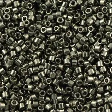 DB0452 Dark Grey Opaque Nickel Plated Dyed, Size 11/0 Miyuki Delica Beads, 5.2g approx. DB0452 Dark Grey Opaque Nickel Plated Dyed, Size 11/0 Miyuki Delica Beads, 5.2g approx.