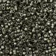 DB0452B Dark Grey Opaque Nickel Plated Dyed, Size 11/0 Miyuki Delica Beads, 50gm bag