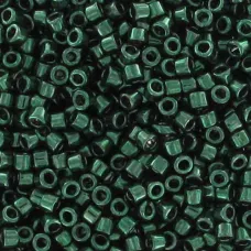 DB0458 Galvanised Dark Green Teal Dyed, Size 11/0 Miyuki Delica Beads, 5.2g approx. DB0458 Galvanised Dark Green Teal Dyed, Size 11/0 Miyuki Delica Beads, 5.2g approx.