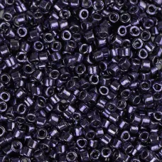 DB0464 Dark Purple Opaque Nickel Plated Dyed, Size 11/0 Miyuki Delica Beads, 5.2...