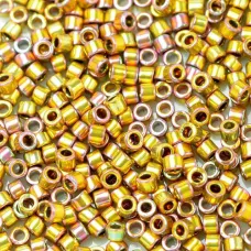 DB0501 24K Gold Opaque AB Plated, Size 11/0 Miyuki Delica Beads, 3.3g approx. DB0501 24K Gold Opaque AB Plated, Size 11/0 Miyuki Delica Beads, 3.3g approx.