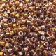 DB0506 24K Dark Gold Red AB Plated, Size 11/0 Miyuki Delica Beads, wholesale pack, 50g approx.