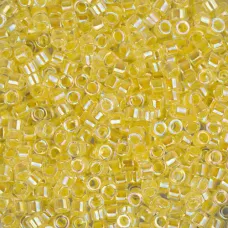 DB0053 Pale Yellow Lined-Dyed, Size 11/0 Miyuki Delica Beads, 5.2g approx.