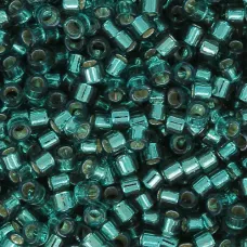 DB0607 Teal Silver Lined-Dyed, Size 11/0 Miyuki Delica Beads, 5.2g approx. DB0607 Teal Silver Lined-Dyed, Size 11/0 Miyuki Delica Beads, 5.2g approx.
