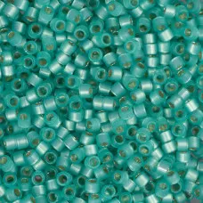DB0627 Aqua Green Alabaster/Opal Silver Lined-Dyed, Size 11/0 Miyuki Delica Beads, 5.2g approx. DB0627 Aqua Green Alabaster/Opal Silver Lined-Dyed, Size 11/0 Miyuki Delica Beads, 5.2g approx.