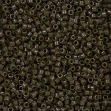 DB0657 Olive Opaque Dyed, Size 11/0 Miyuki Delica Beads, 5.2g approx.