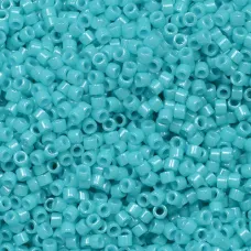 DB0658 Turquoise Green Dyed, Size 11/0 Miyuki Delica Beads, 5.2g approx. DB0658 Turquoise Green Dyed, Size 11/0 Miyuki Delica Beads, 5.2g approx.