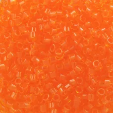 DB0703 Orange Transparent, Size 11/0 Miyuki Delica Beads, 5.2g approx. DB0703 Orange Transparent, Size 11/0 Miyuki Delica Beads, 5.2g approx.