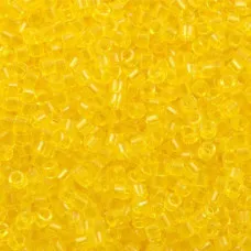 DB0710 Yellow Transparent, Size 11/0 Miyuki Delica Beads, 5.2g approx. DB0710 Yellow Transparent, Size 11/0 Miyuki Delica Beads, 5.2g approx.