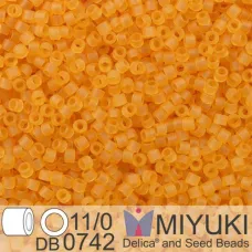 DB0742 Light Topaz , Size 11/0 Miyuki Delica Beads, 5.2g approx. DB0742 Light Topaz , Size 11/0 Miyuki Delica Beads, 5.2g approx.