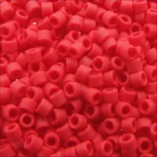 DB0753 Matte Opaque Dark Red, Size 11/0 Miyuki Delica Beads, 5.2g approx. DB0753 Matte Opaque Dark Red, Size 11/0 Miyuki Delica Beads, 5.2g approx.