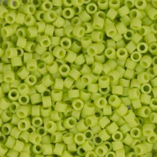 DB0763 Chartreuse Opaque Matte, Size 11/0 Miyuki Delica Beads, 5.2g approx.