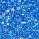 DB0077 Blue AB Lined-Dyed, Size 11/0 Miyuki Delica Beads, 5.2g approx.