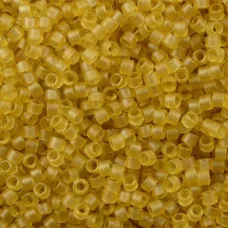 DB0771 Dyed Semi-Frosted Transparent Saffron Miyuki 11/0 Delica Beads, 5.2g appr...
