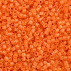 DB0781 Dyed Semi-Frosted Transparent Amber Miyuki 11/0 Delica Beads, 5.2g approx