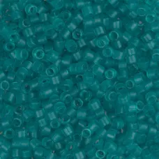 DB0786 Green Teal Transparent Matte-Dyed, Size 11/0 Miyuki Delica Beads, 5.2g ap...