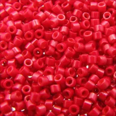 DB0791 Bright Red Matte Dyed, Size 11/0 Miyuki Delica Beads, 5.2g approx. DB0791 Bright Red Matte Dyed, Size 11/0 Miyuki Delica Beads, 5.2g approx.