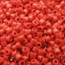DB0795 Orange Cinnabar Opaque Matte-Dyed, Size 11/0 Miyuki Delica Beads, 5.2g ap...
