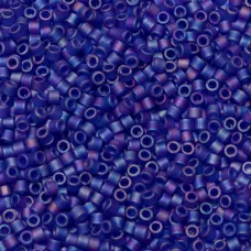 DB0864 Cobalt Transparent AB Matte, Size 11/0 Miyuki Delica Beads, 5.2g approx.