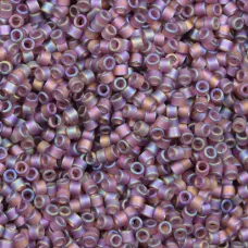 DB0869 Mauve Transparent AB Matte, Size 11/0 Miyuki Delica Beads, 5.2g approx.