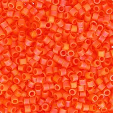 DB0872 Orange Opaque AB Matte, Size 11/0 Miyuki Delica Beads, 5.2g approx.
