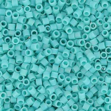 DB0878 Turquoise Green Opaque AB Matte, Size 11/0 Miyuki Delica Beads, 5.2g appr...