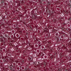 DB0902 Pink Sparkle Crystal Lined, Size 11/0 Miyuki Delica Beads, 5.2g approx.