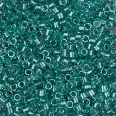 DB0904 Aqua Green Sparkle Crystal Lined, Size 11/0 Miyuki Delica Beads, 5.2g app...