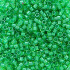 DB0916 Light Green Sparkle Chartreuse Lined, Size 11/0 Miyuki Delica Beads, 5.2g...