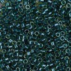 DB0919 Green Teal Sparkle Chartreuse Lined, Size 11/0 Miyuki Delica Beads, 5.2g ...
