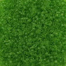 DB1106 Green Lime Transparent, Size 11/0 Miyuki Delica Beads, 50g approx.