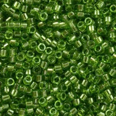 DB1107 Transparent Olive 11/0 Miyuki Delica Beads, 5.2g approx.