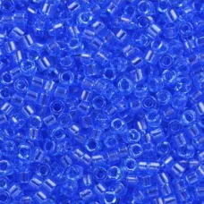 DB1110 Transparent Azure Blue 11/0 Miyuki Delica Beads, 5.2g approx.