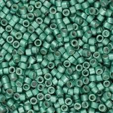 DB1182 Dark Green Mint Galvanized-Dyed Semi-Matte, Size 11/0 Miyuki Delica Beads...