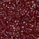 DB1242 Dark Cranberry Red Transparent AB, Size 11/0 Miyuki Delica Beads, 5.2g approx.
