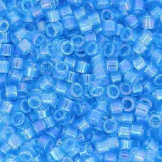 DB1249 Blue Ocean Transparent AB, Size 11/0 Miyuki Delica Beads, 5.2g approx. DB1249 Blue Ocean Transparent AB, Size 11/0 Miyuki Delica Beads, 5.2g approx.